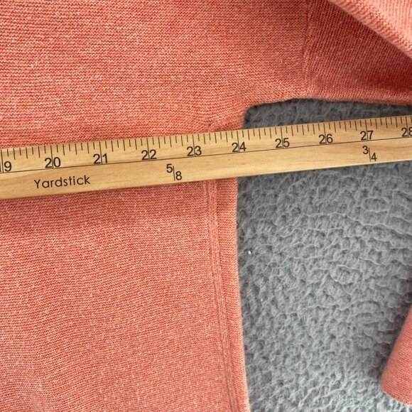 J Jill Sweater Womens Large Peach Stretch Knit Pullover Casual Slouchy Cotton - Picture 8 of 10